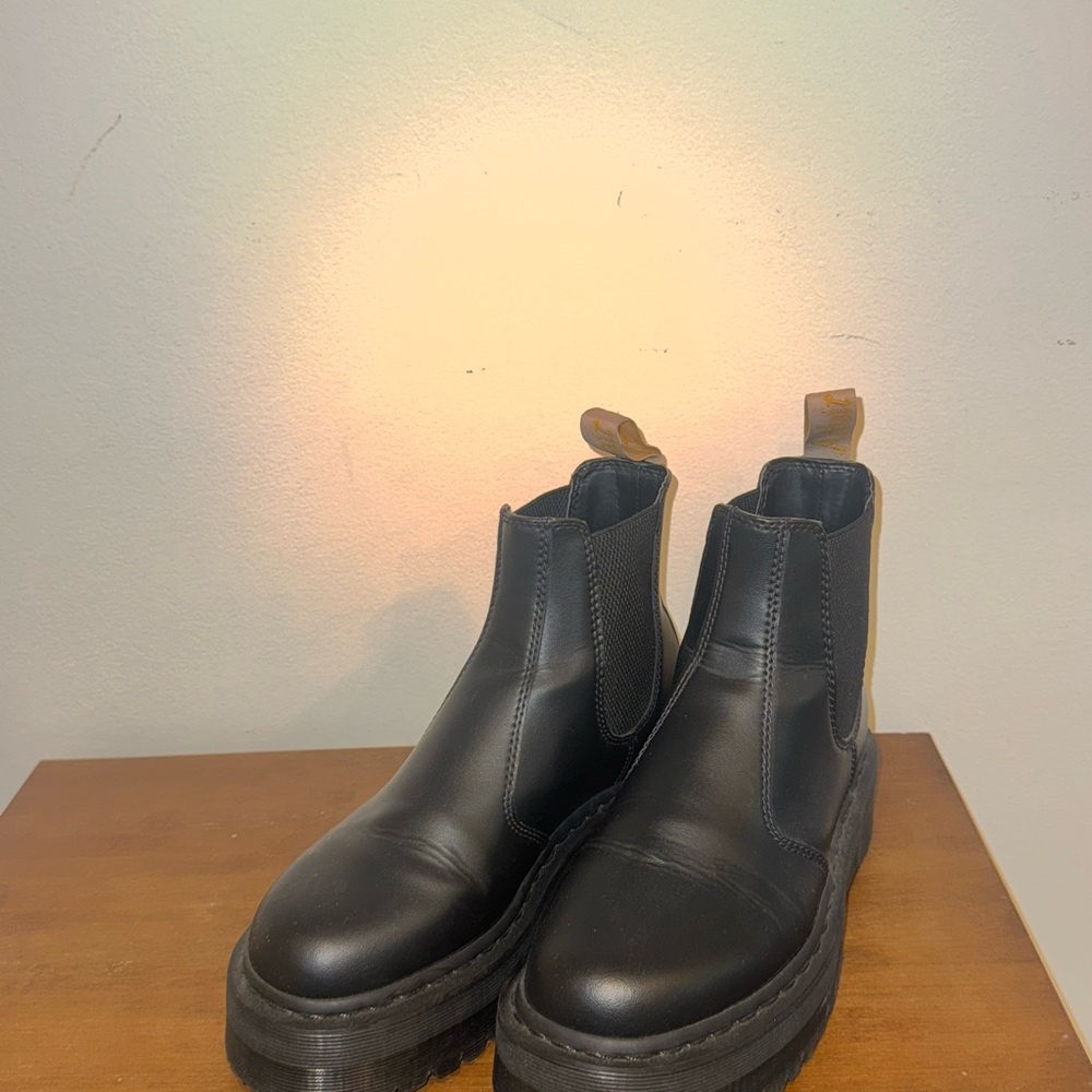Black Leather Chelsea Boots